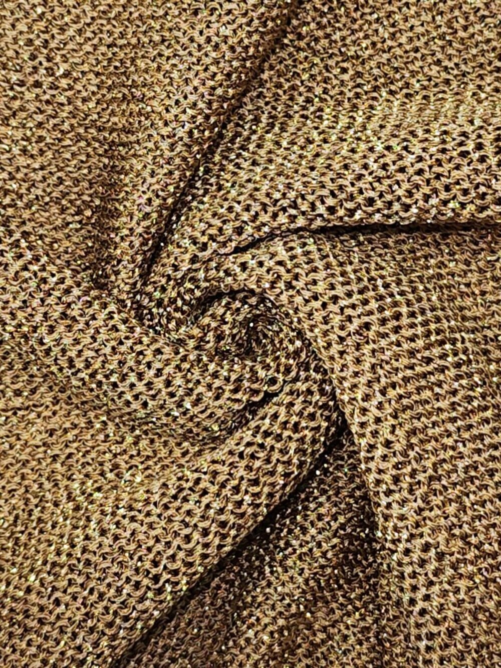 Gold Casual Women's Sleeveless Metallic Knit Top - Picture 4 of 4